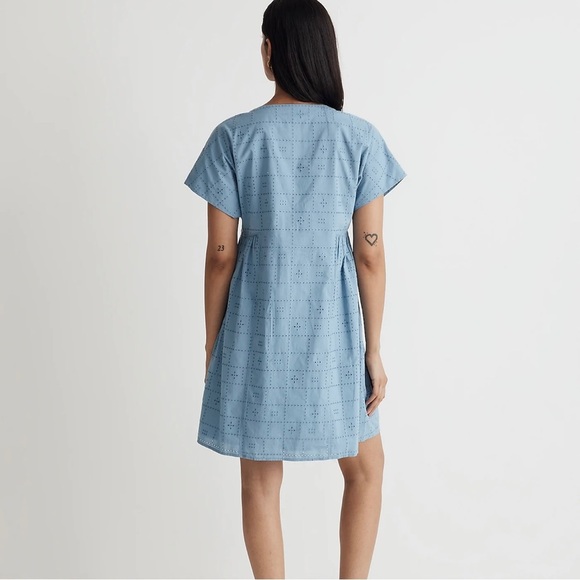 Madewell Button-Front V-Neck Mini Dress - XS - Picture 3 of 7
